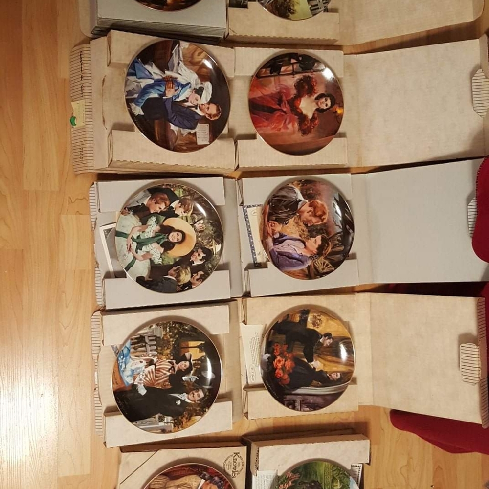 Gone With The Wind collectors plates by Bradfor Ex